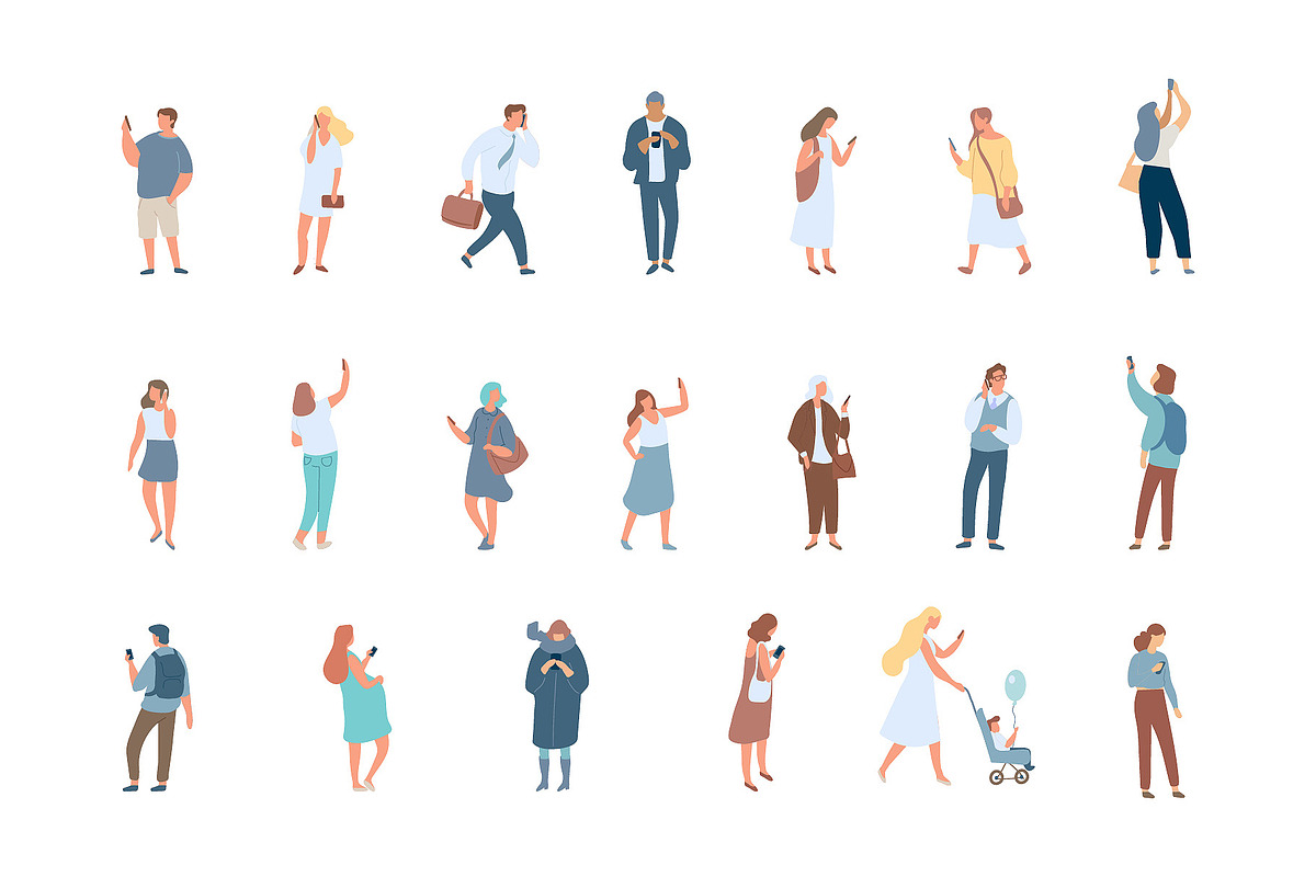Male and female vector characters, a Person Illustration by Vector_Art (Photo 7 of 9)