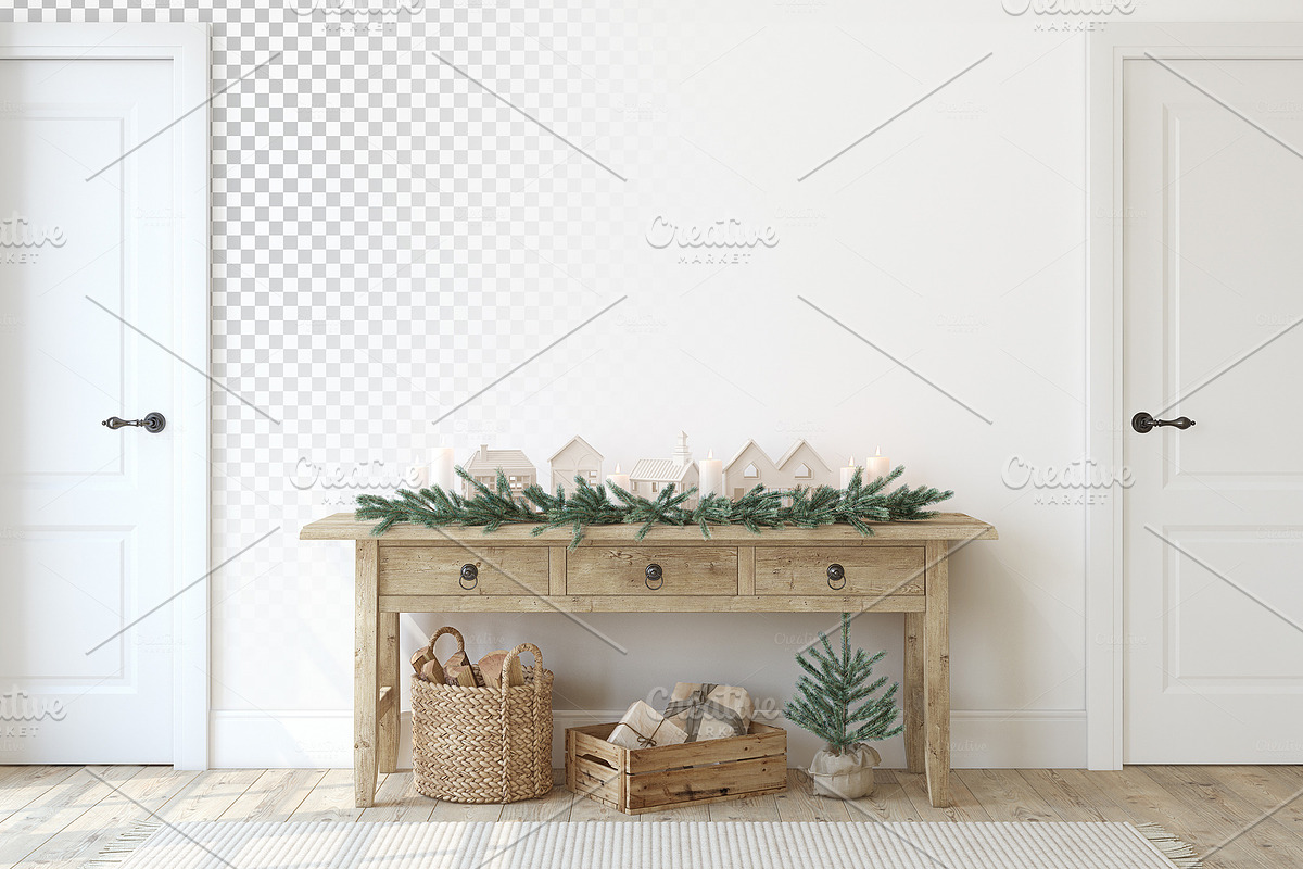 CHRISTMAS TIME Wall&Frame Mockups, a Household Mockup by MyHomeMockups (Photo 7 of 12)