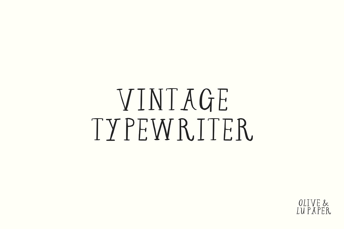 Vintage Typewriter, a Handwritten Font by Olive & Lu Paper (Photo 1 of 2)