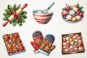 Holiday Baking Tools & Cookies Clipa, an Illustration by RobertsArt (Thumbnail 4 of 7)