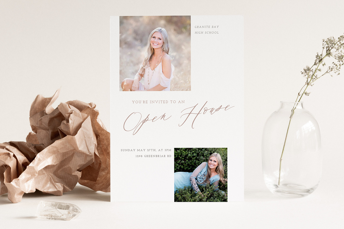 CANVA + PS Graduation Card Template, a Card Template by By Stephanie Design (Photo 2 of 6)