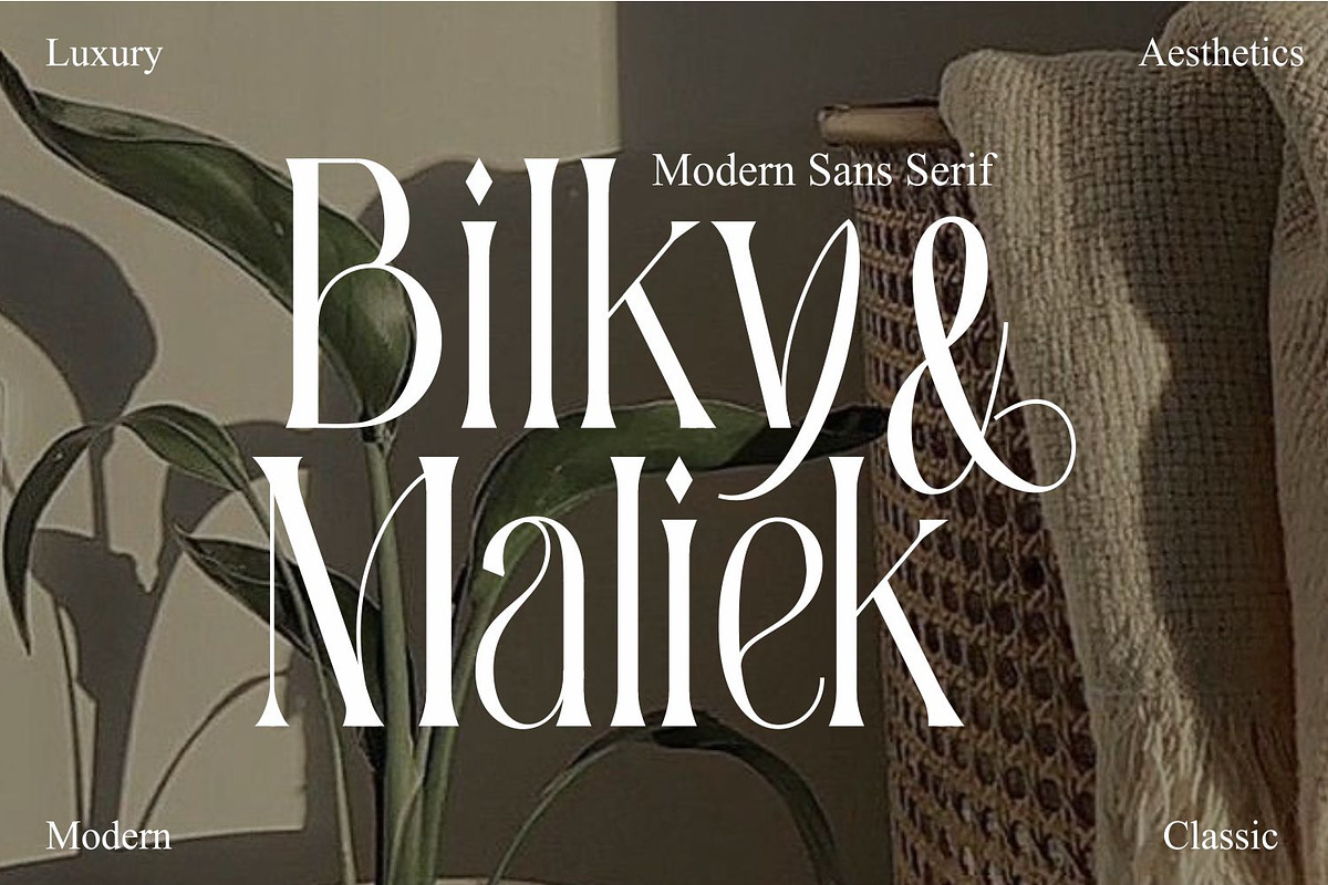 Bilky Maliek Beautifull Serif Font, a Serif Font by WhymoreArt (Photo 1 of 10)