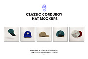 Corduroy cap,hat mockups, a Hat Mockup by made_by_nope (Thumbnail 1 of 5)