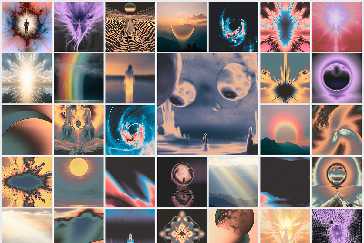 100 Grainy Gradients. Posters, a Background Graphic by Purple (Photo 9 of 11)