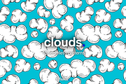 Clouds Seamless Doodle Patterns, a Pattern Graphic by Lukino (Thumbnail 1 of 5)