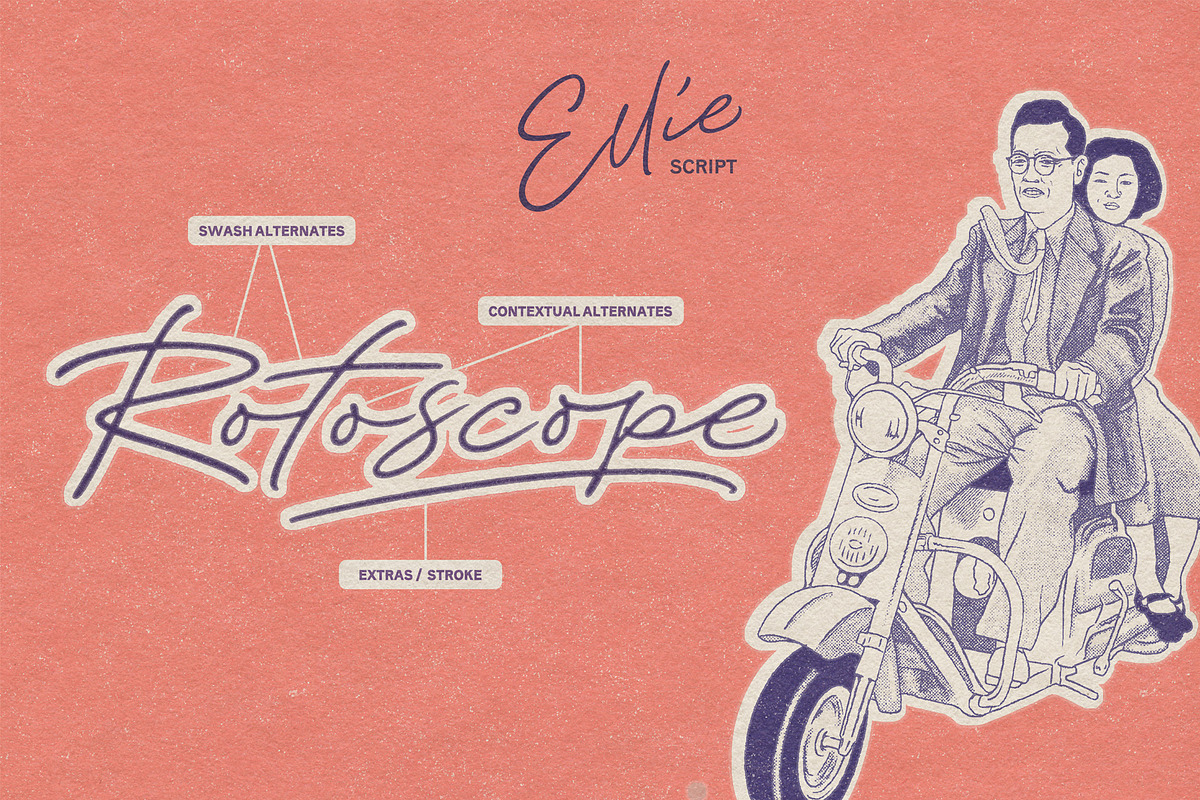 Ellie Script - handwriting style, a Script Font by Fenotype (Photo 8 of 14)