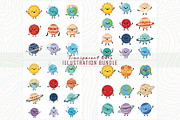 Charming cartoon planets and sun, a Decorative Illustration by Sofia's Fashion (Thumbnail 2 of 3)