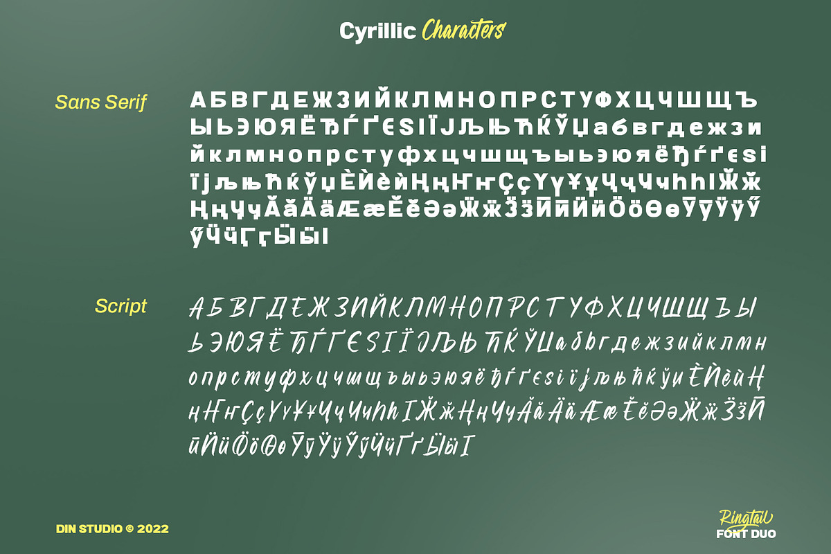 Ringtail, a Sans Serif Font by din-studio.com (Photo 10 of 10)