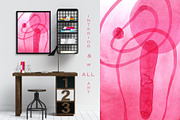 Magenta Abstract Watercolor, a Texture Graphic by FineArt (Thumbnail 5 of 12)