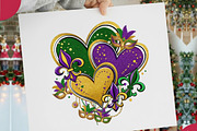 Heart Mardi Gras PNG, Mardi Gras PNG, an Illustration by Designking (Thumbnail 1 of 4)
