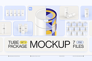 Paper Tube Package Mockup Set 2, a Cups & Container Mockup by Samolevsky (Thumbnail 17 of 17)