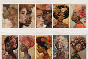 AFRO AMERICAN ROSE GOLD JUNK JOURNAL, a Person Illustration by Daring Digies (Thumbnail 2 of 9)