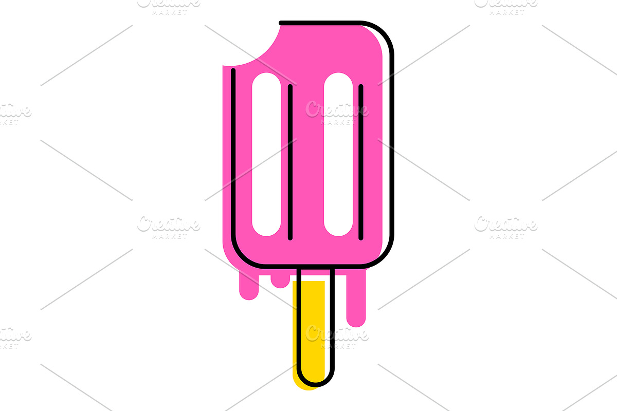 Illustration of ice cream., a Food Illustration by incomible
