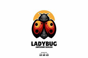 Ladybug Mascot Design Logo