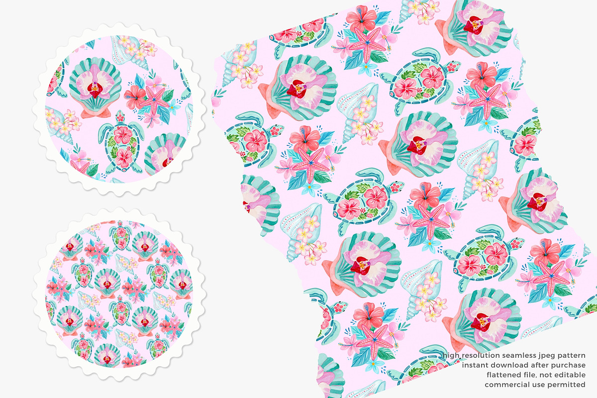 Coastal Coquette Seamless Pattern, a Pattern Graphic by Pink Studio Art (Photo 2 of 4)