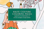 French Deco Fashion Coloring Pages, an Illustration by The Object Atlas (Thumbnail 2 of 7)