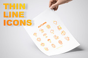Autumn | 16 Thin Line Icons Set, an Outline Icon by Alex Blogoodf (Thumbnail 3 of 9)