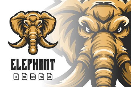 Elephant Mascot Logo