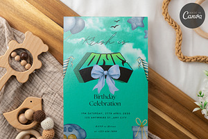 First Birthday Invitation Template, an Invitation Template by InvitingStorys
