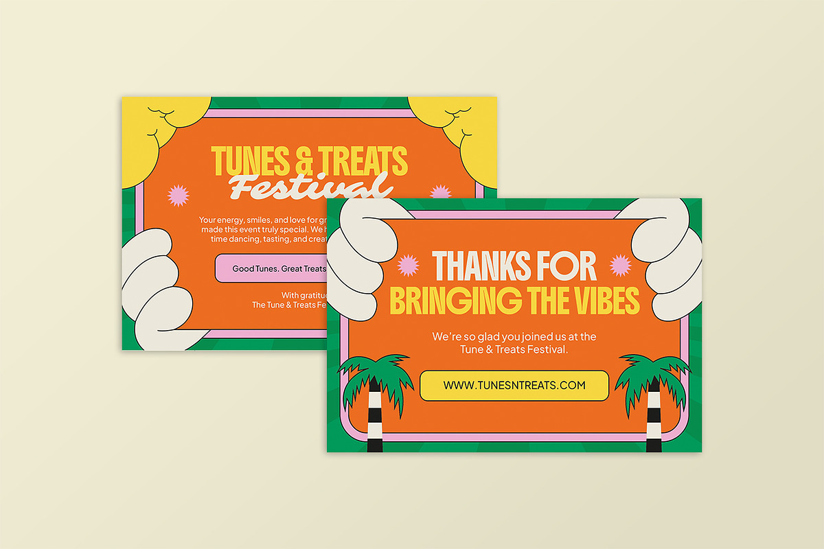Tunes & Treats - Thank You Card, a Print Template by StreaksideStd (Photo 2 of 3)