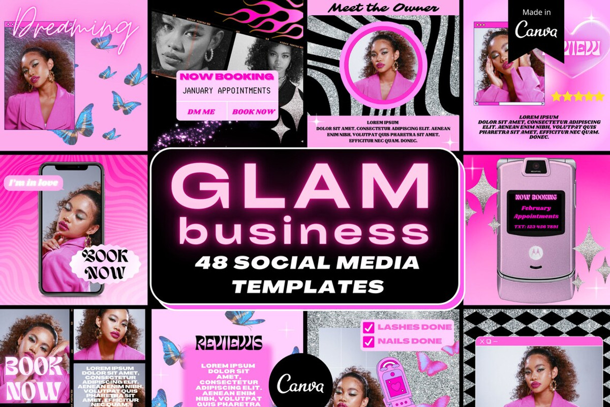 GLAM Business Social Media Templates, a Social Media Template by PLANETSEL (Photo 5 of 7)
