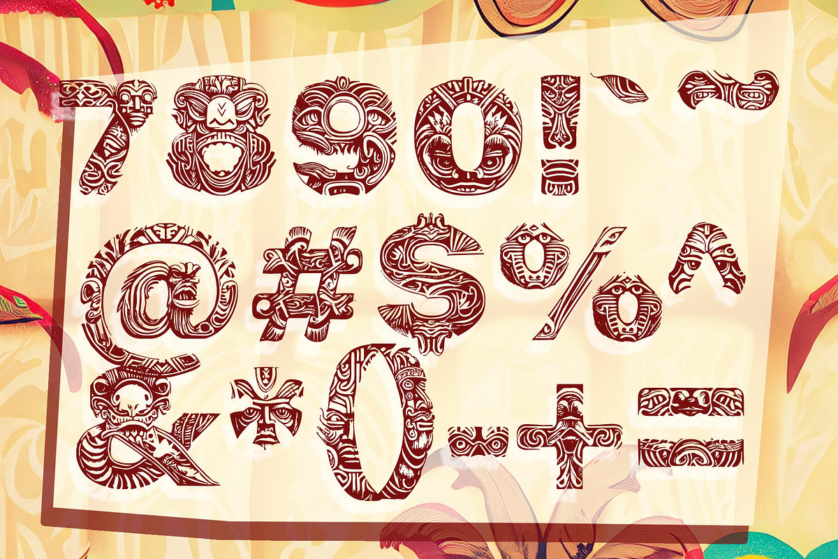 Tiki Euphoria Font, a Symbol Font by Fontastic Ventures (Photo 5 of 7)