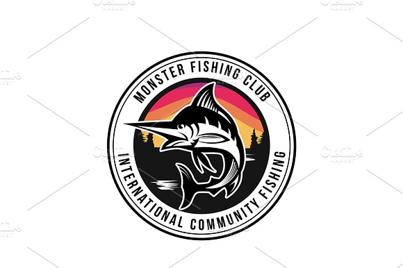 Monster Fishing Club Logo Design preview 2