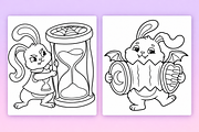 Spooky Bunnies Coloring Pages Vol. 2, an Animal Illustration by Inkivelle Studio (Thumbnail 2 of 3)