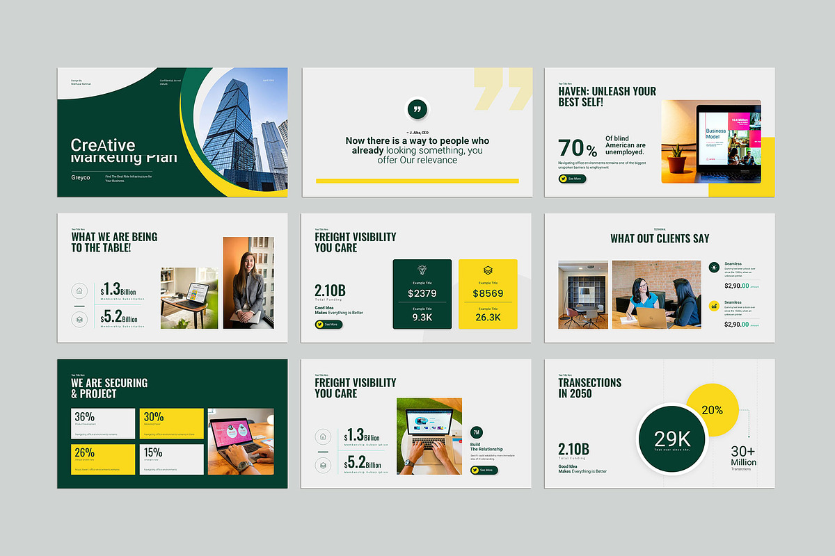 Creative Marketing Plan Presentation, a Presentation Template by KreateTribe (Photo 6 of 6)