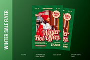 Snowflakes Hot Offers Flyer, a Flyer Template by MMPixelCraft (Thumbnail 1 of 6)