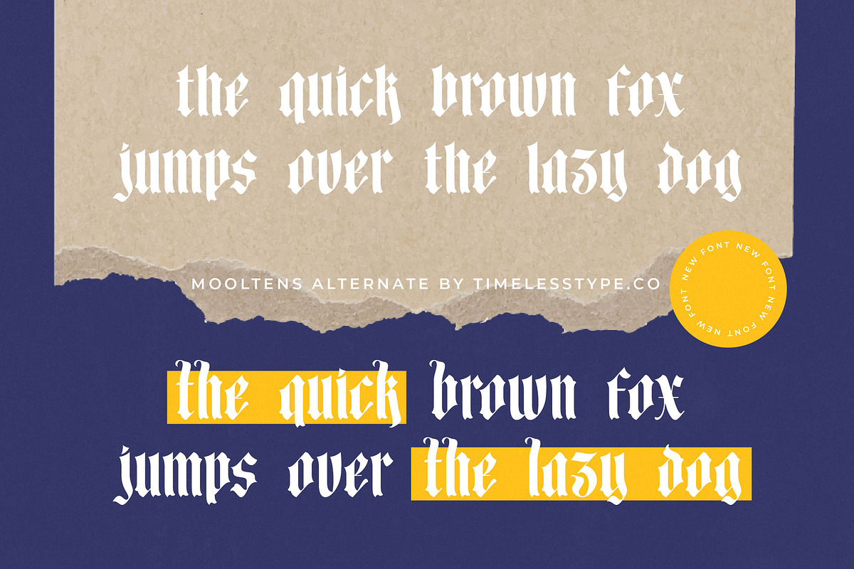 Mooltens Modern Blackletter Font, a Blackletter Font by timelesstype.co (Photo 12 of 20)