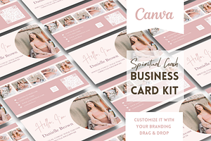 Spiritual Coach Business Card Pink