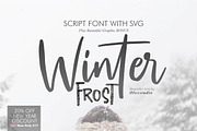 WINTER FROST Script + SVG + Bonus, a Script Font by Olexstudio (Thumbnail 1 of 19)