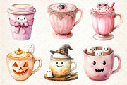 Pink Coquette Halloween Coffee Clipa, an Illustration by Dream Creation (Thumbnail 4 of 6)