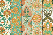 Boho Summer Orange & Aqua Patterns, a Pattern Graphic by Maishop (Thumbnail 3 of 4)