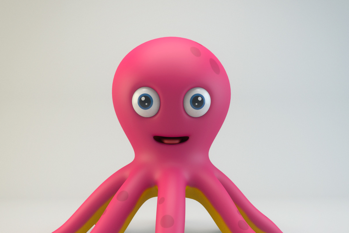 Cartoon Octopus, an Animal 3D Model by XYZ Space (Photo 1 of 5)