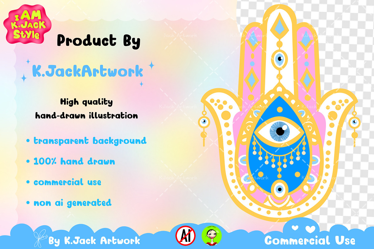 Cute Evil eye clipart PNG, a Decorative Illustration by K.JackArtwork (Photo 3 of 4)