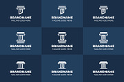 Letter U V W Pillar Logo Set, a Branding & Logo Template by Pray Art Design Studio (Thumbnail 2 of 2)
