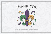 Hand Drawn Mardi Gras Images, a Seasonal Illustration by H&C Drawings & Designs (Thumbnail 15 of 15)