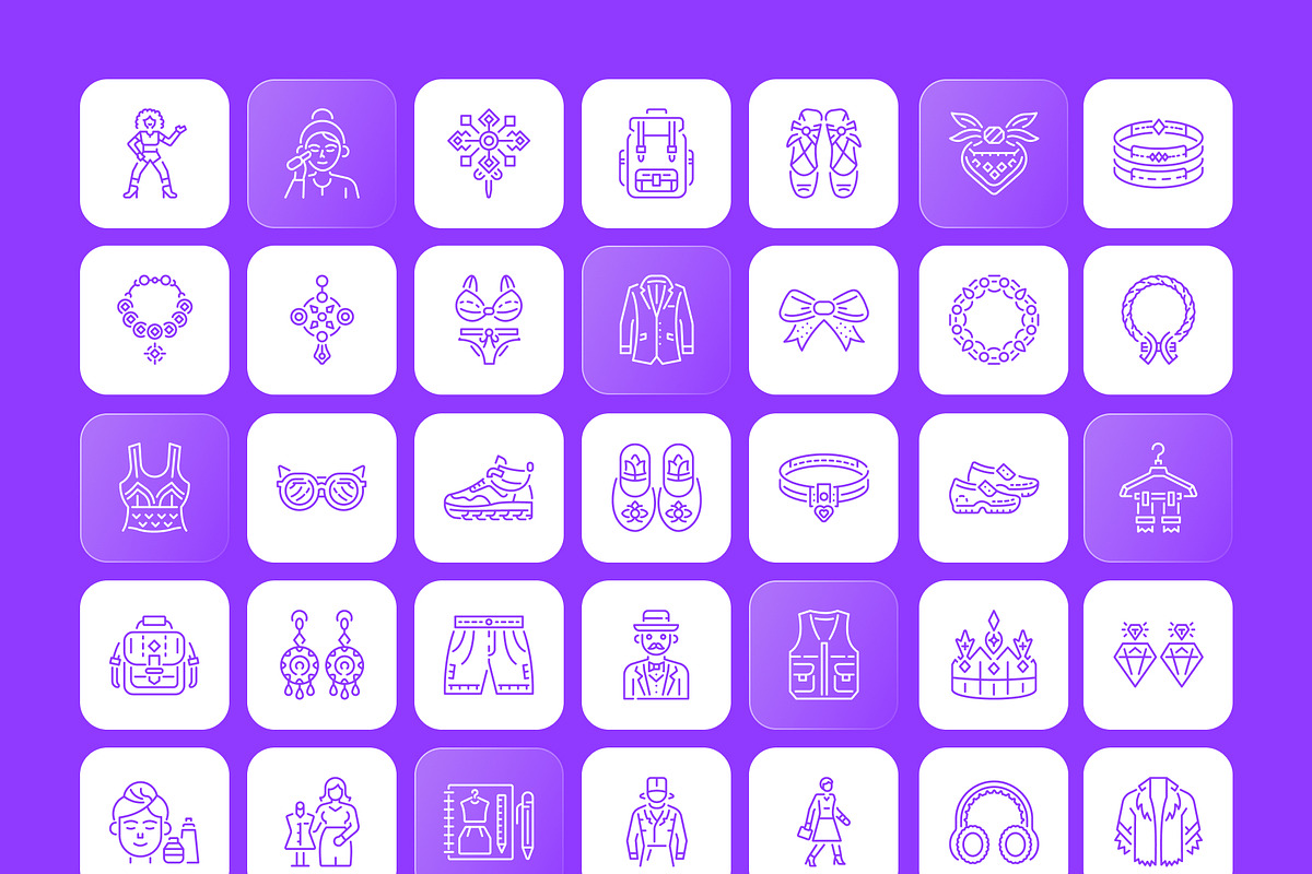 Fashion Icons Set, an Outline Icon by Prosymbols (Photo 7 of 7)