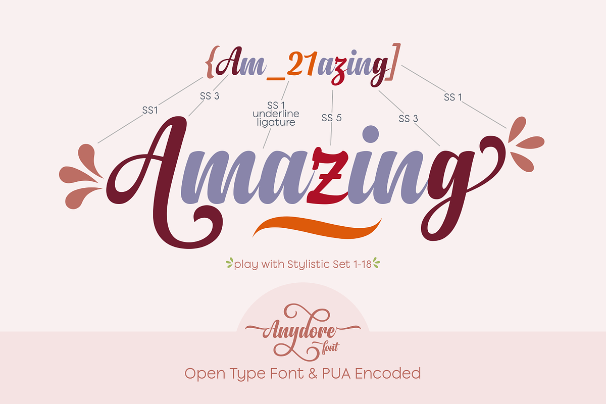 Anydore, a Script Font by 7NTypes (Photo 2 of 6)