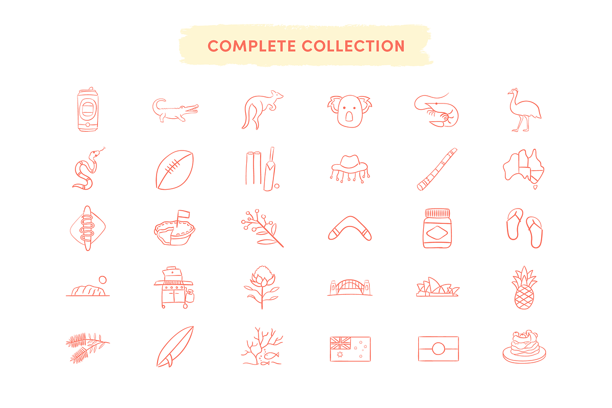 Australian Themed Icons, an Outline Icon by Caroline Mackay (Photo 4 of 8)