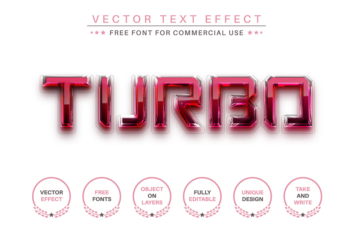 Turbo Plastic - Editable Text Effect, a Layer Style Add-On by rwgusev (Photo 1 of 7)