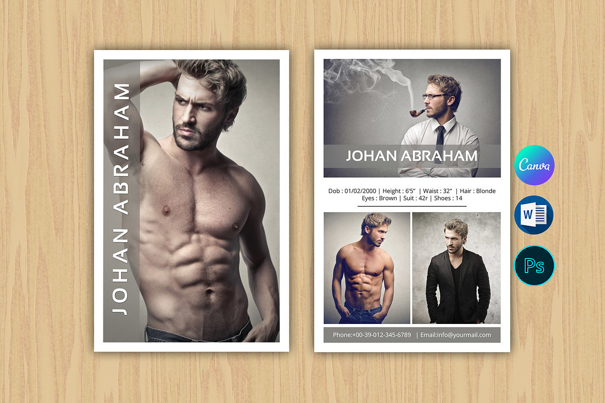 Model Comp Card Template