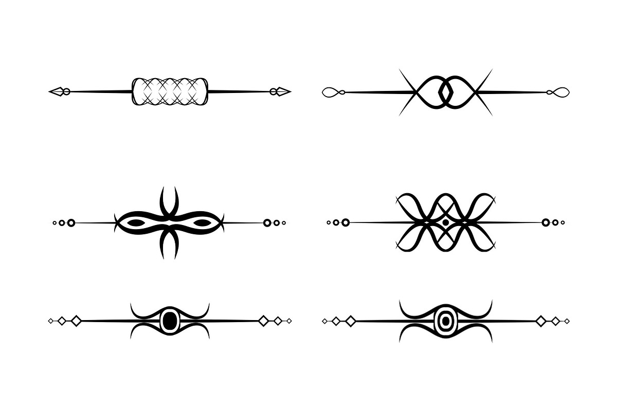 Abstract Decorative Lines Dividers, a Marketing Template by Photoshop Action (Photo 2 of 6)