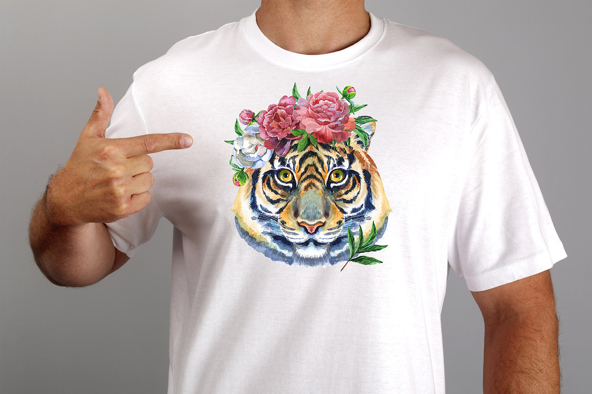Cute watercolor tigers. Part 5, an Animal Illustration by Watercolor fantasy (Photo 2 of 4)