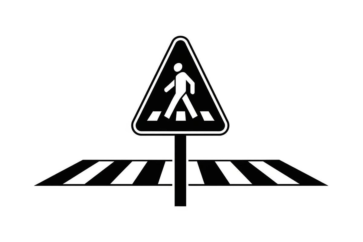 Pedestrian Crossing Safety Icon Set, an Icon by musafir_fashion (Photo 7 of 13)