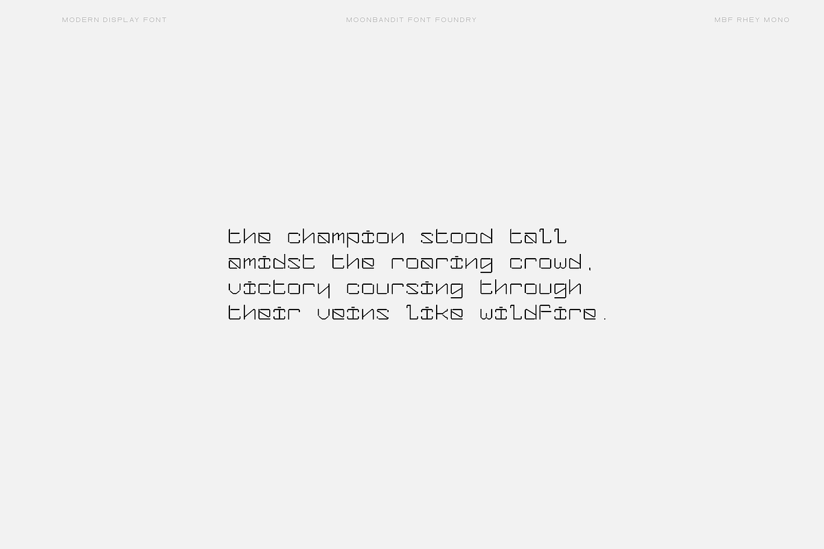 MBF Rhey Mono - Sci-fi Monospace, a Sans Serif Font by MoonBandit (Photo 2 of 7)