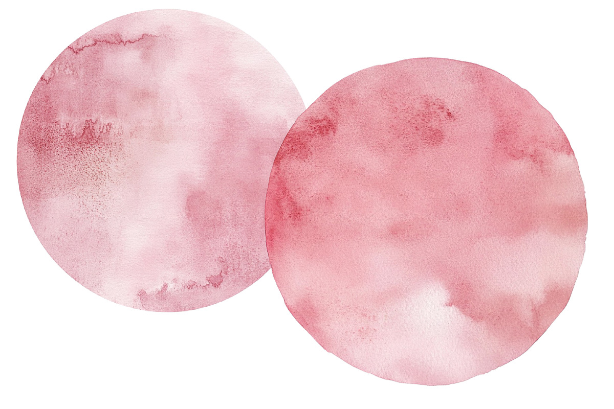 Blush Pink Watercolor Circles, an Illustration by Designworld (Photo 6 of 7)