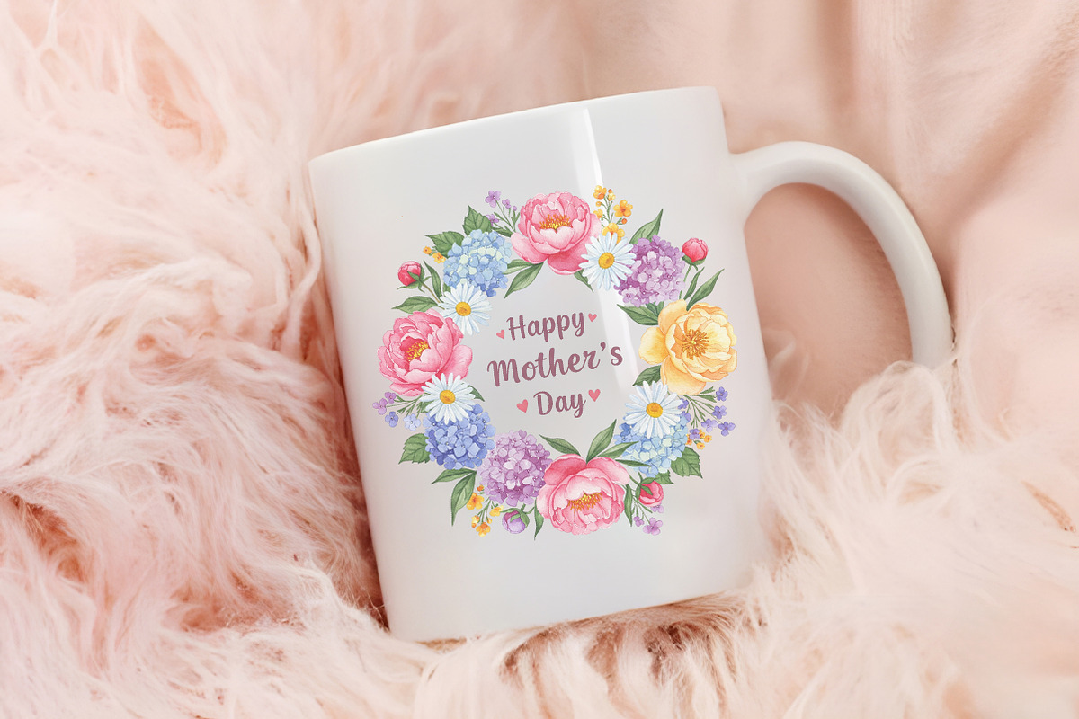 Floral Mothers Day Watercolor Clipar, an Illustration by RobertsArt (Photo 4 of 6)